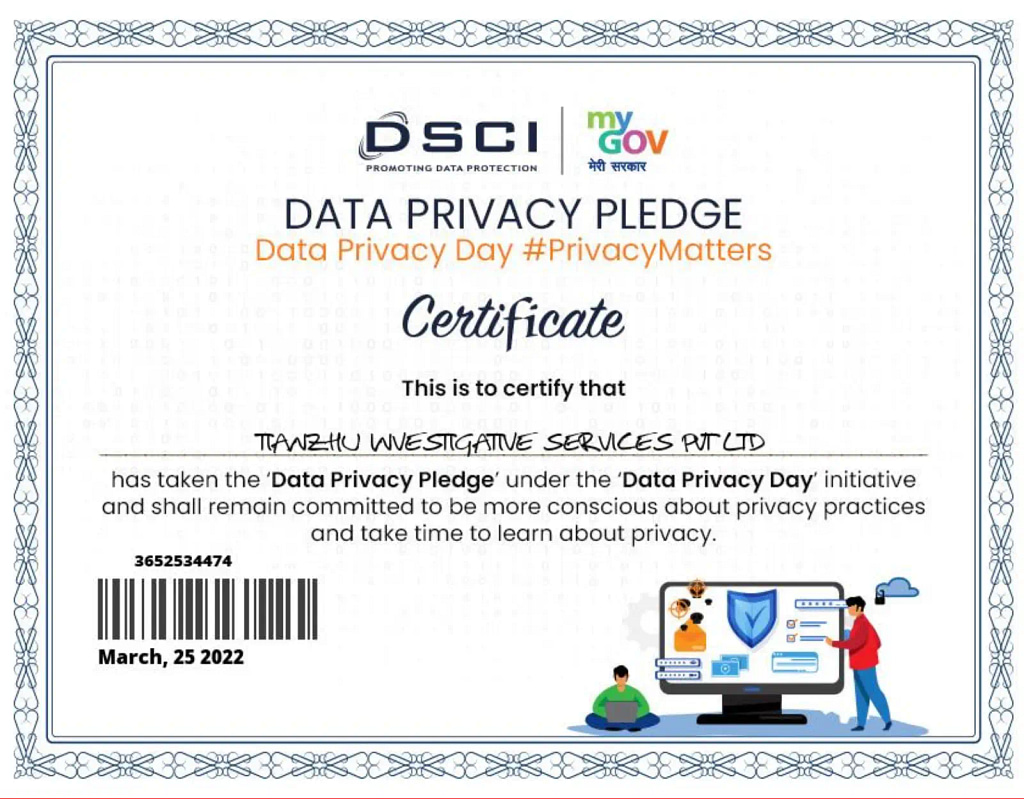 Data Privacy Pledge Certificates.